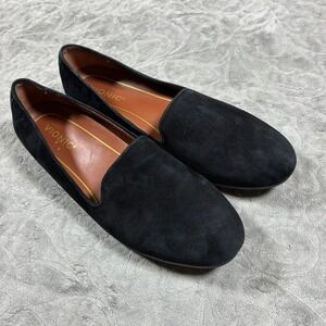 Vionic Willa Black Suede Loafers Womens 9.5 Flats Orthotic Comfort Shoes Slip On